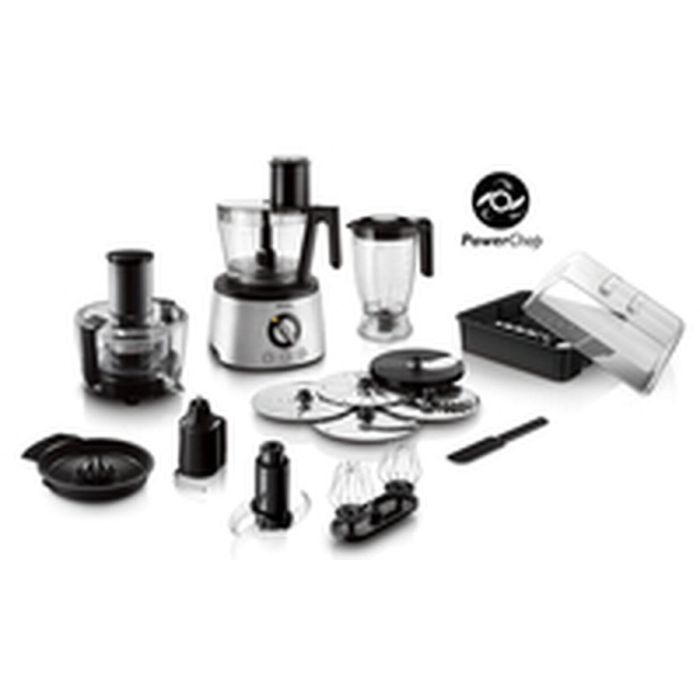 Philips HR7778/00 Procesador de Alimentos 6 en 1, 1300 W, 3,4 L, Acero Inoxidable, Tecnología PowerChop, Recipiente 3,4 L y Batidora 2,2 L 7 Philips HR7778/00 Procesador de Alimentos 6 en 1, 1300 W, 3,4 L, Acero Inoxidable, Tecnología PowerChop, Recipiente 3,4 L y Batidora 2,2 L 7