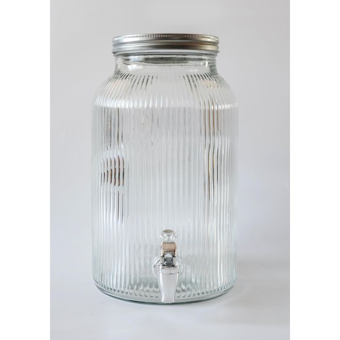 Inde Tarro Dispensador de Vidrio Lines con Grifo, 6 Litros, 18 x 31.5 cm 4
