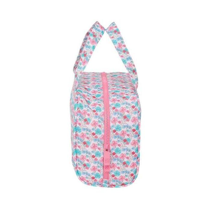 Safta Neceser Rectangular Reciclado Moos Flores 31x14x19 cm 2