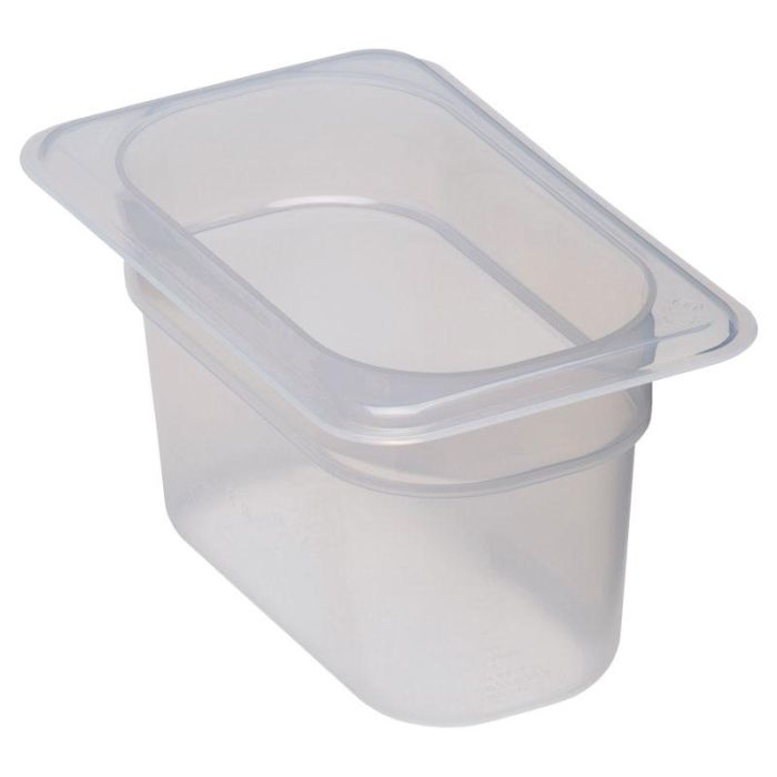 CAMBRO - 94PP-190 - Recipiente GN 1/9 850 ml - 10,8 x 17,6 x 10 cm - Blanco translúcido - Venta 1 unidad.