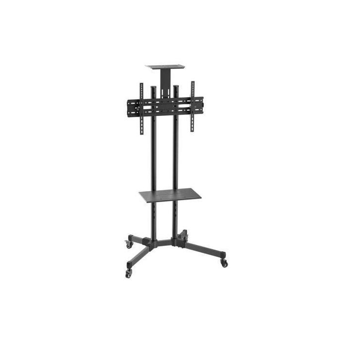 Aisens Soporte de suelo eco con ruedas para TV 37-70", bandeja DVD, soporte cámara, VESA hasta 600x400mm, carga 50kg, negro Aisens Soporte de suelo eco con ruedas para TV 37-70", bandeja DVD, soporte cámara, VESA hasta 600x400mm, carga 50kg, negro