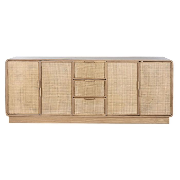DKD Home Decor Buffet Tropical Natural Roble Ratán MDF Chapa con 3 Cajones 4 Puertas - 182x45x71 cm 1 DKD Home Decor Buffet Tropical Natural Roble Ratán MDF Chapa con 3 Cajones 4 Puertas - 182x45x71 cm 1