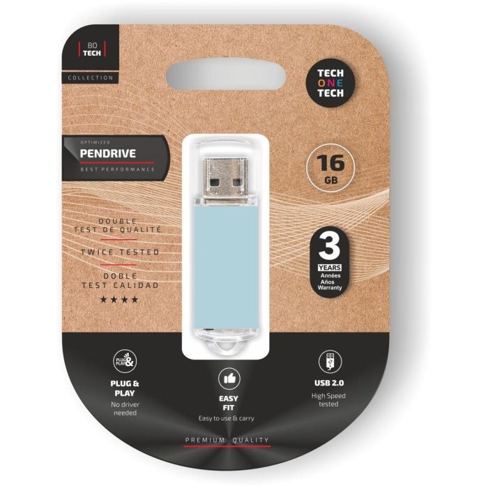 Pendrive Tech One Tech TEC3010-16 16 GB Azul 4 Pendrive Tech One Tech TEC3010-16 16 GB Azul 4