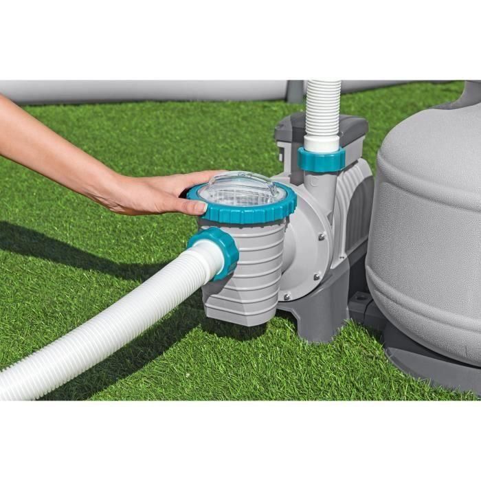 Bomba de filtración de arena para piscinas de hasta 66 m³ - Bestway - 11.355 L/h - Con prefiltro 5 Bomba de filtración de arena para piscinas de hasta 66 m³ - Bestway - 11.355 L/h - Con prefiltro 5