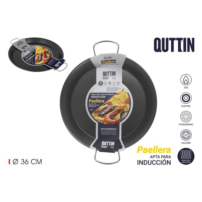 Quttin Paellera Antiadherente para Inducción 36 cm (6 Unidades) 0 Quttin Paellera Antiadherente para Inducción 36 cm (6 Unidades) 0