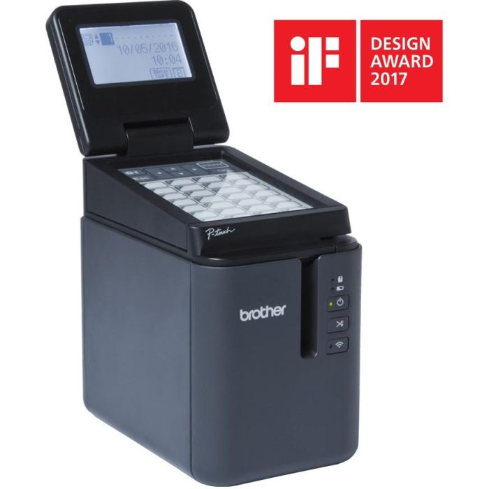 Brother P-Touch P950NW Rotuladora Térmica Inalámbrica y Alámbrica, 360 DPI, 60 mm/s, USB, WiFi, Ethernet, Negro