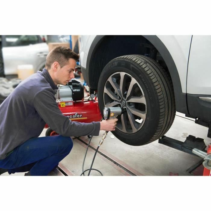 Mecafer Bmc Llave de impacto neumática 1/2 con 10 enchufes y estuche de transporte 1