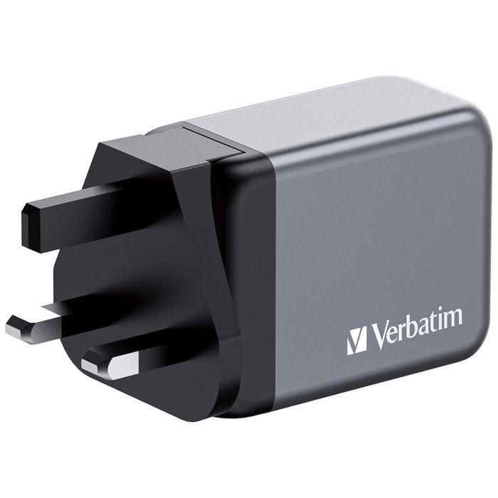 Verbatim Gnc-65 Cargador de Pared 65W con USB-A 3.0 y 2x USB-C 3.0 7