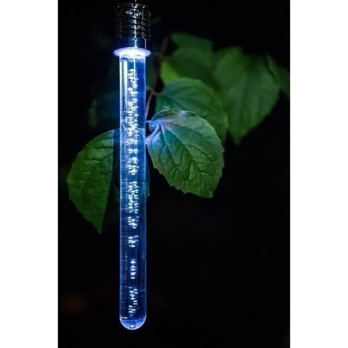 Garden Id 70705428 Linterna Solar Palo Cristal 22 cm Cambio de Color Autonomía 6-8 Horas Batería Recargable