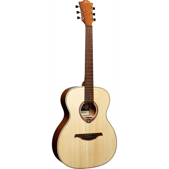 LAG Guitarra Acústica Lâg Auditorium Tramontane 70 - Natural, Folk, Abeto Engelmann Macizo, Caoba, Satinado 1