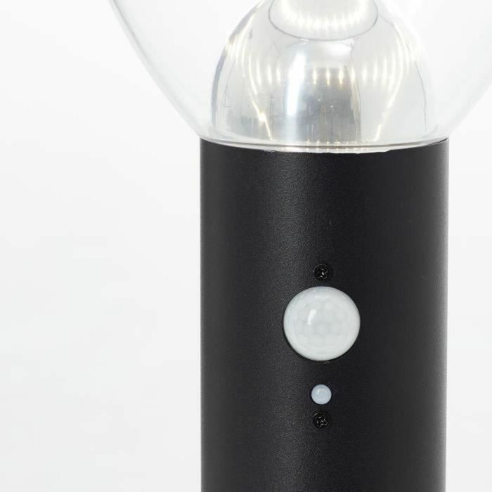 Brilliant BRI4004353437908 Terminal de Exterior TULIP LED Solar con Detector de Movimiento, Acero Inoxidable y Plástico, 4W, Negro 2