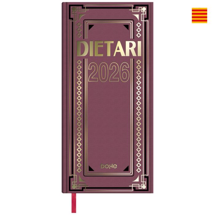 Dohe Dietario Dos Tercios 14.5x31 cm Dp Cartón Geltex C-Surtidos 2026 Catalán 2