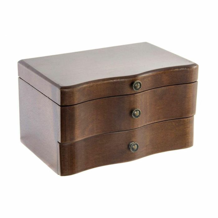 Caja-Joyero DKD Home Decor 20 x 13 x 12 cm Marrón Madera MDF 2