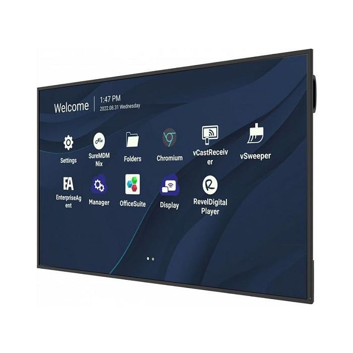 Viewsonic CDE7530 Pantalla 75" 4K UHD 3840x2160 HDMI USB-C LAN Wifi 500nits Antirreflectante Montaje VESA Negro