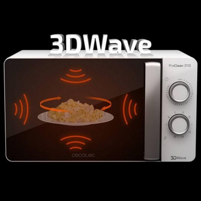 Cecotec 01523 Microondas Combinado ProClean 3110 para Encimera 20L 700W con Grill Cuarzo, 3DWave y Ready2Clean Negro/Blanco 1 Cecotec 01523 Microondas Combinado ProClean 3110 para Encimera 20L 700W con Grill Cuarzo, 3DWave y Ready2Clean Negro/Blanco 1