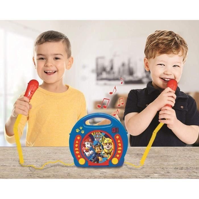 Lexibook Reproductor de CD Karaoke Pat Patrouille con 2 Micrófonos para Niños +3 Años, Pantalla LED y Asa de Transporte 2 Lexibook Reproductor de CD Karaoke Pat Patrouille con 2 Micrófonos para Niños +3 Años, Pantalla LED y Asa de Transporte 2