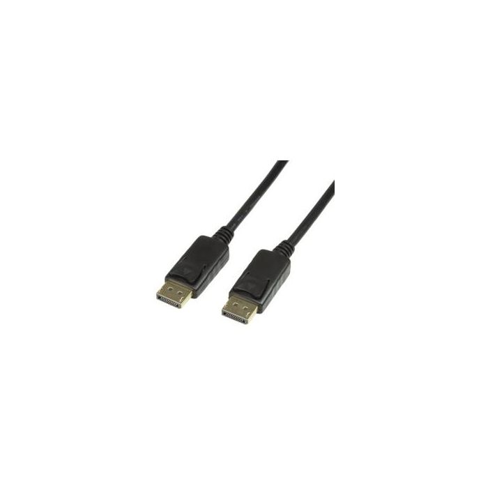 LogiLink CV0074 Cable DisplayPort 5m 4K/60Hz Macho/Macho Negro Contactos Oro