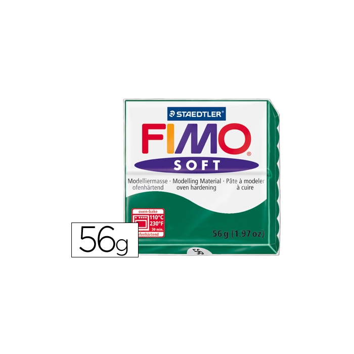 Staedtler Pasta de modelar Fimo Soft 57 gr Verde Esmeralda 0 Staedtler Pasta de modelar Fimo Soft 57 gr Verde Esmeralda 0