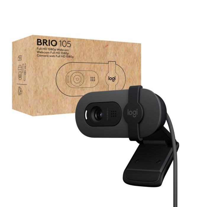 Webcam Logitech Brio 105 grafito Full 1 Webcam Logitech Brio 105 grafito Full 1