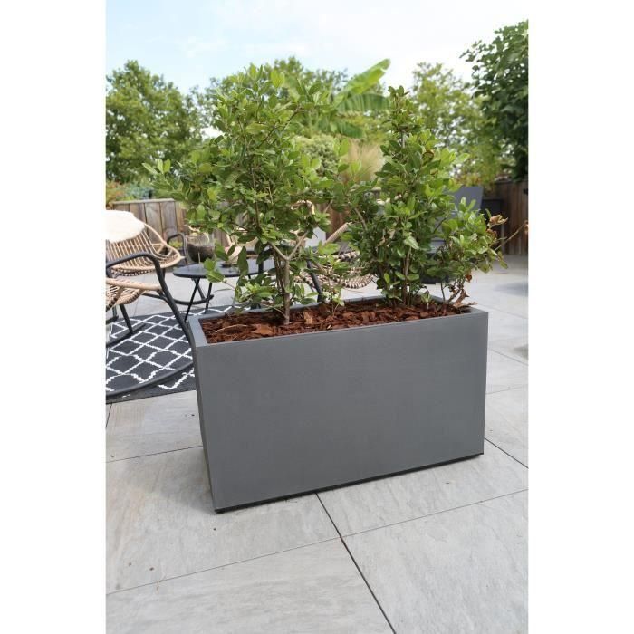 Bandeja de flores de granito - 60x30 cm - gris 1 Bandeja de flores de granito - 60x30 cm - gris 1
