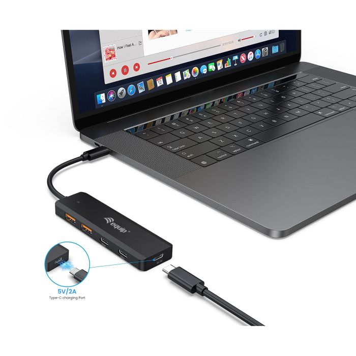 Equip USB-Hub 4-Port 3.2/C->2xUSB-C 2xUSB-A 10Gbps o.Netz.sw 4