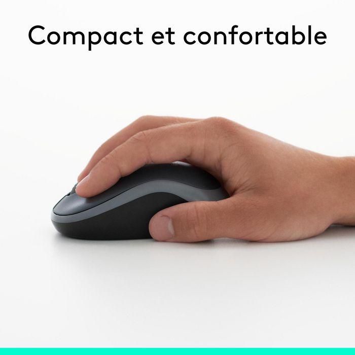 Logitech M185 Ratón Inalámbrico RF Plug & Play con Nano Receptor USB, Diseño Ergonómico, Batería hasta 1 Año, Gris 6