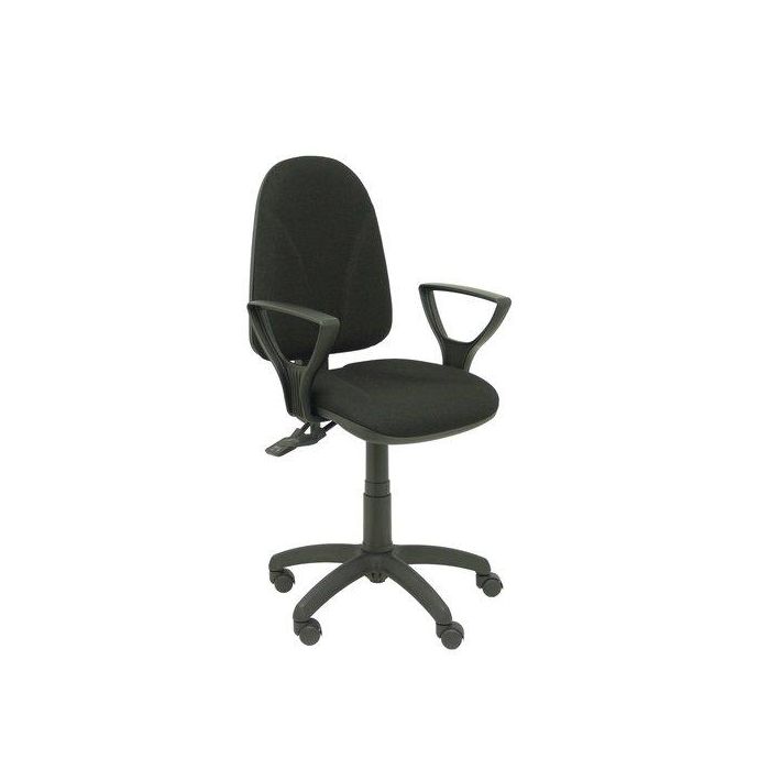Silla Piqueras Y Crespo Algarra Brazos Fijos Mecanismo Contacto Permanente Regulable En Altura Ruedas De Nylon Asiento Y Respaldo Tapizado Bali Negro