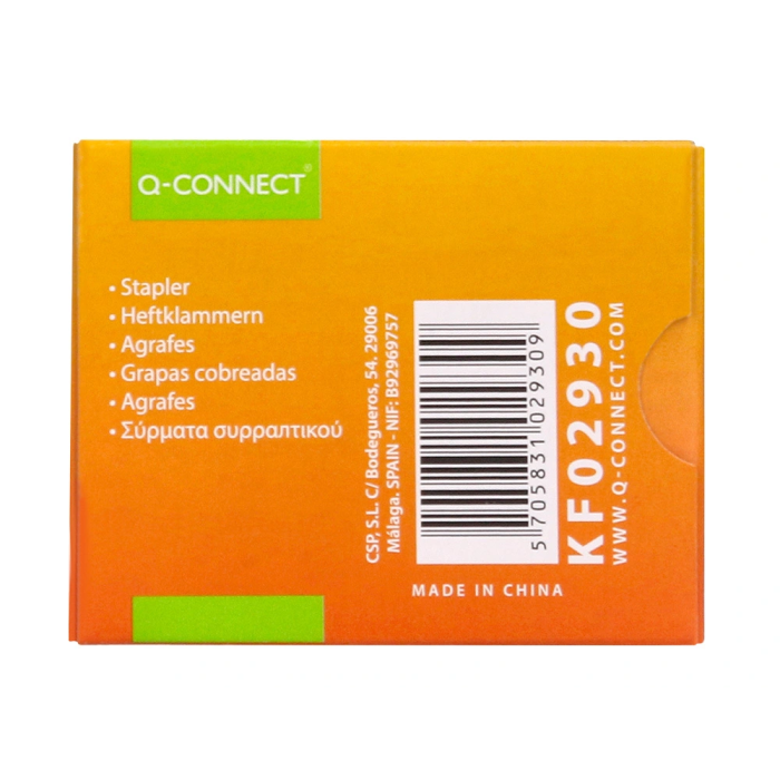 Q-connect Grapas Nº 23/6 Cobreadas Caja de 1000 Unidades 3