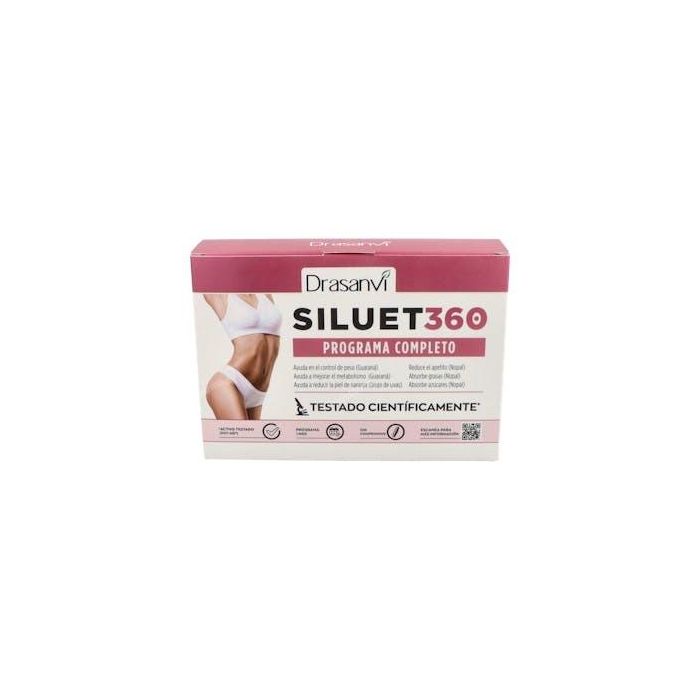 DRASANVI Siluet 360 Programa Completo Control Peso con Guaraná, Zinc y Cromo 120 Comprimidos
