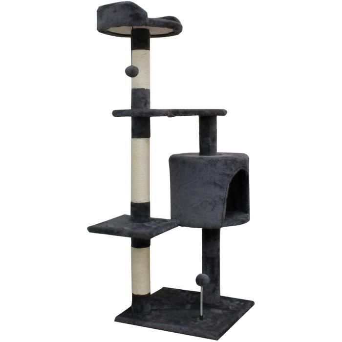 JAPSER - Árbol para gatos - 40 x 40 x 114 cm - Gris 1 JAPSER - Árbol para gatos - 40 x 40 x 114 cm - Gris 1