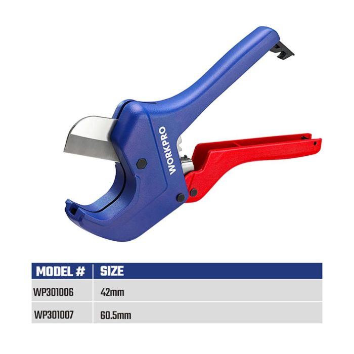 Workpro Tijera Cortatubos de Liberación Rápida con Trinquete, Capacidad 60.5 mm 5 Workpro Tijera Cortatubos de Liberación Rápida con Trinquete, Capacidad 60.5 mm 5