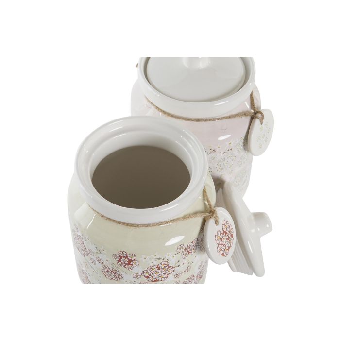DKD Home Decor Bote Tradicional de Dolomite, 1 Litro, Verde Beige (2 Unidades), Apto Microondas y Lavavajillas, 12x12x16 cm 2 DKD Home Decor Bote Tradicional de Dolomite, 1 Litro, Verde Beige (2 Unidades), Apto Microondas y Lavavajillas, 12x12x16 cm 2