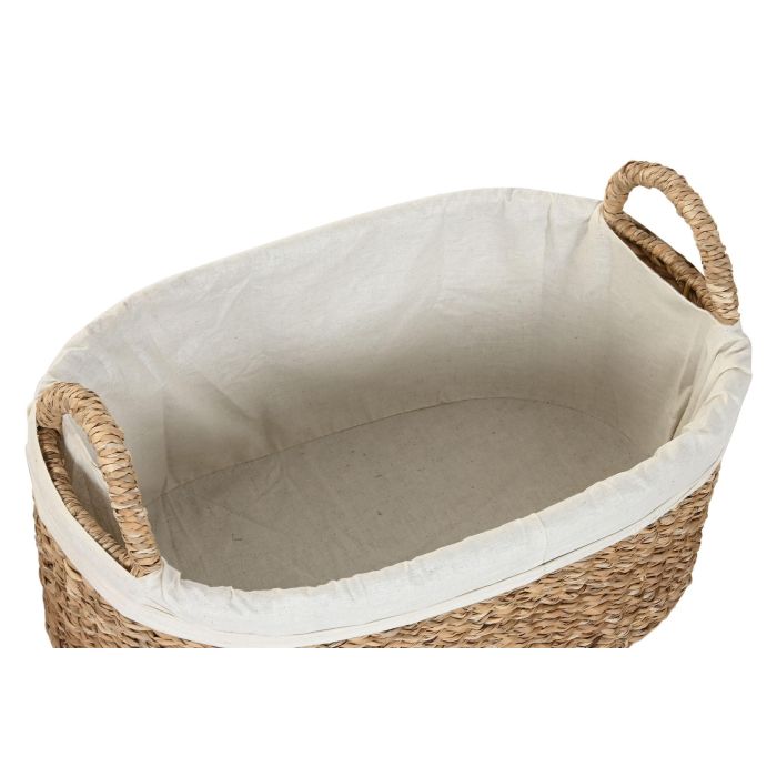 Cesta Tropical DKD Home Decor Natural Blanco 36 x 25 x 56 cm Set de 3 (2 Unidades) 2 Cesta Tropical DKD Home Decor Natural Blanco 36 x 25 x 56 cm Set de 3 (2 Unidades) 2