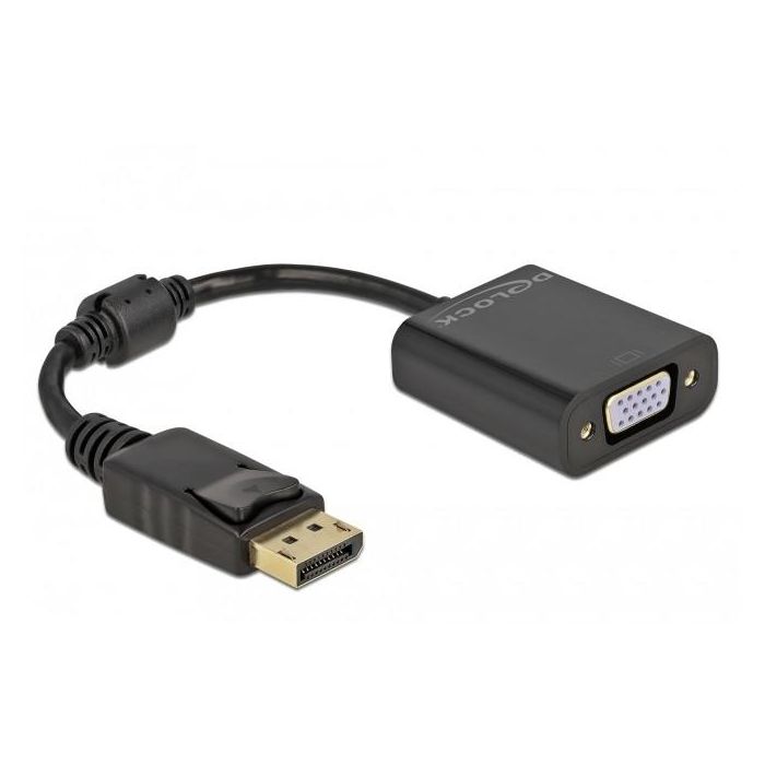Adaptador DisplayPort a VGA DELOCK 61006 Negro