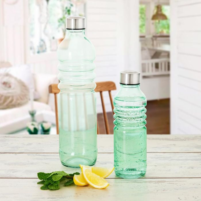 Quid Fresh Botella de Mesa de Vidrio con Tapón 1,25 L - Pack de 6 Unidades, Apto Frigorífico, Higiénica y Fácil de Limpiar 1 Quid Fresh Botella de Mesa de Vidrio con Tapón 1,25 L - Pack de 6 Unidades, Apto Frigorífico, Higiénica y Fácil de Limpiar 1