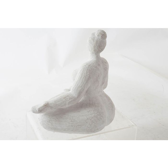 DKD Home Decor Figura Urban Blanco Resina Chica Yoga 15 x 24 x 27.5 cm (4 Unidades) 3