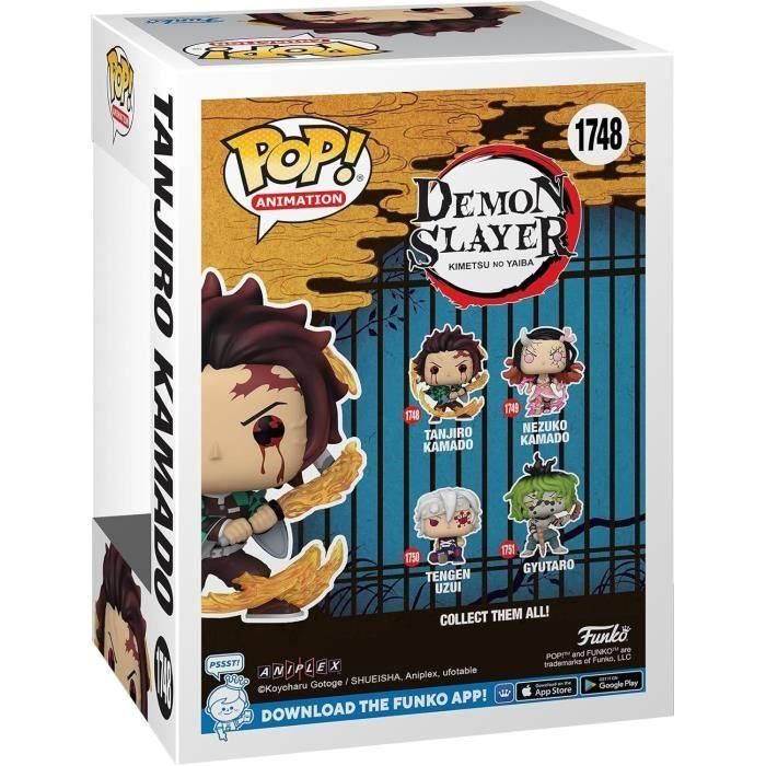 Funko Pop! 80334 Tanjiro Kamado de Demon Slayer (Kimetsu no Yaiba) ejecutando técnica Respiración Solar (Sun Breathing), aprox. 11.5cm 1
