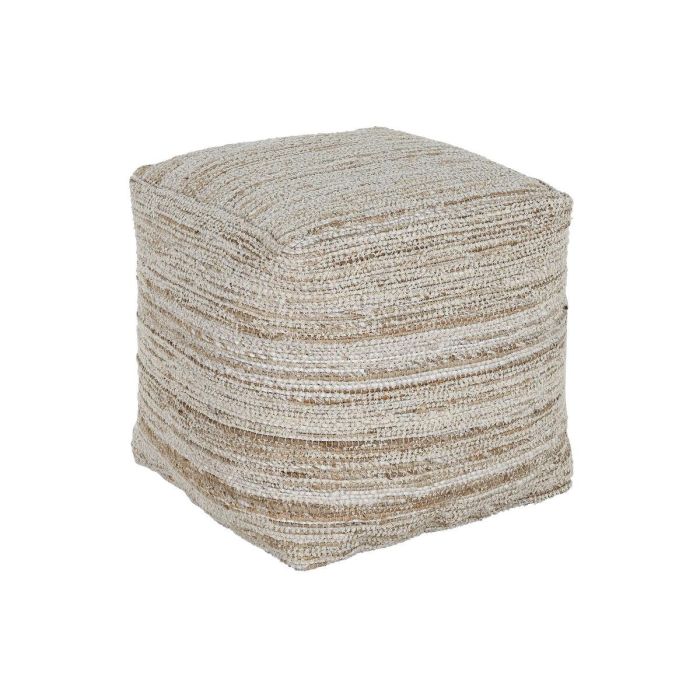 Reposapies Boho DKD Home Decor Blanco Natural 45 x 45 x 45 cm