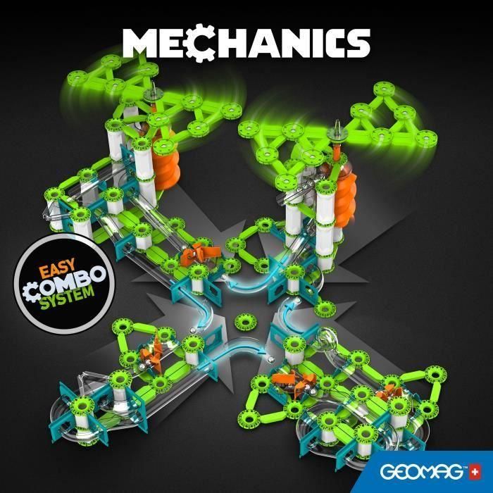 Geomag GMV00 Juego Construcción Magnética Mecánica Gravedad 67 Piezas EcoFriendly Plástico Reciclado Educativo Circuito Esferas 8+ Años 5