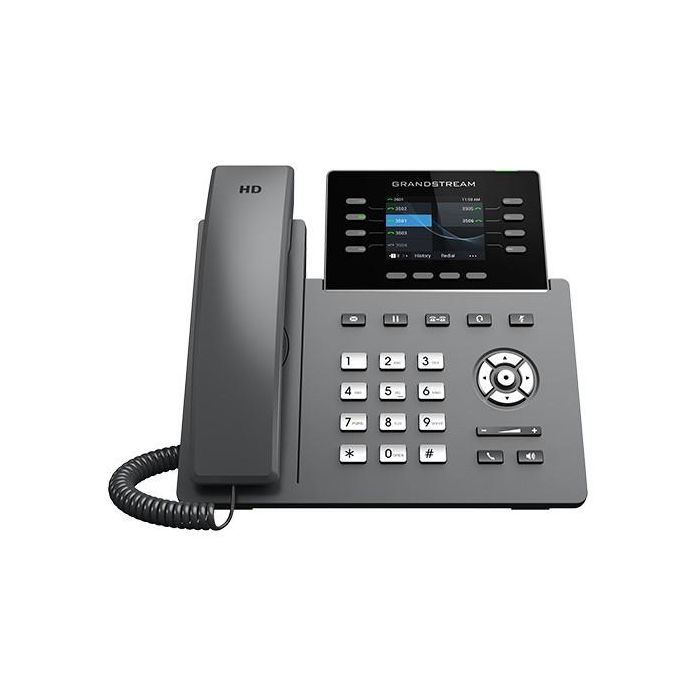 Grandstream GRP-2624 Teléfono IP Profesional para Negocios, 8 Líneas, WiFi, Bluetooth, PoE, Pantalla 2.8" a Color