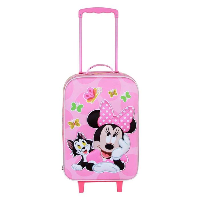 Maleta Trolley Soft 3D Kitten Disney Minnie Mouse Rosa 1