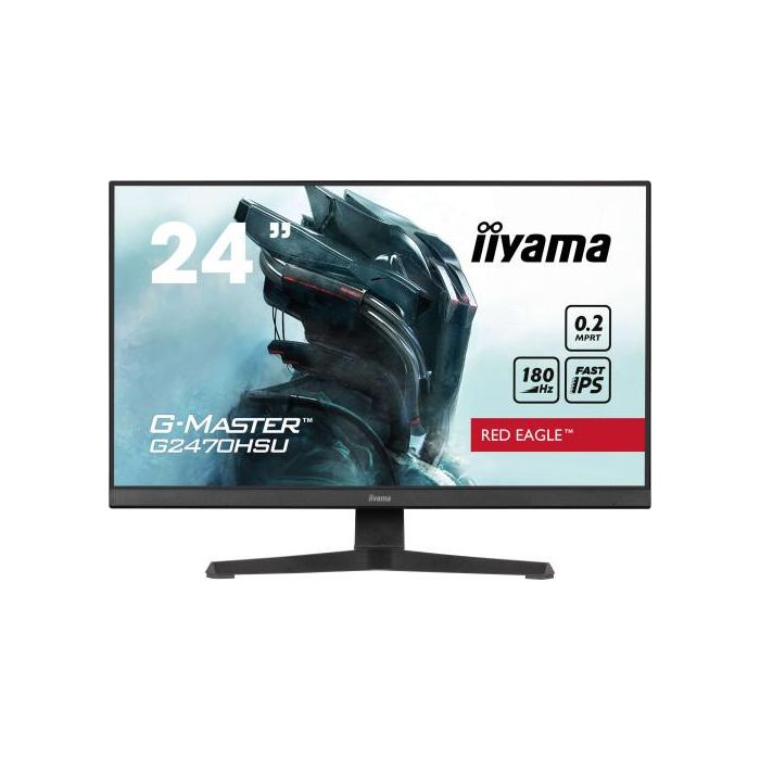Iiyama Monitor G2470HSU-B6 24" G-MASTER IPS Full HD 180Hz, 0.2ms, USB 3.2, Altavoces, Negro Iiyama Monitor G2470HSU-B6 24" G-MASTER IPS Full HD 180Hz, 0.2ms, USB 3.2, Altavoces, Negro