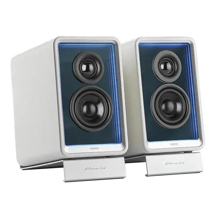Edifier QR65 Altavoces Activos de Diseño RGB 70W Inalámbricos y Alámbricos Bluetooth USB-C Blanco para PC