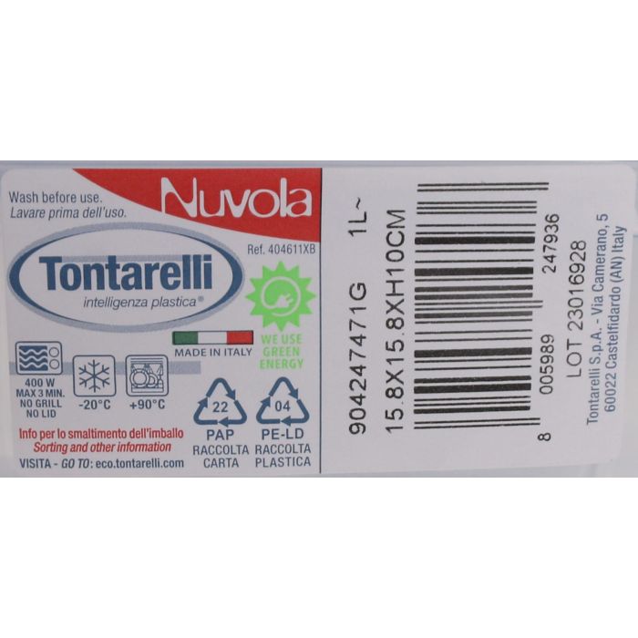 Set 3 Fiambreras Cuadradas Nuvola 1 L Azul - Inde (12 Cajas) 1 Set 3 Fiambreras Cuadradas Nuvola 1 L Azul - Inde (12 Cajas) 1