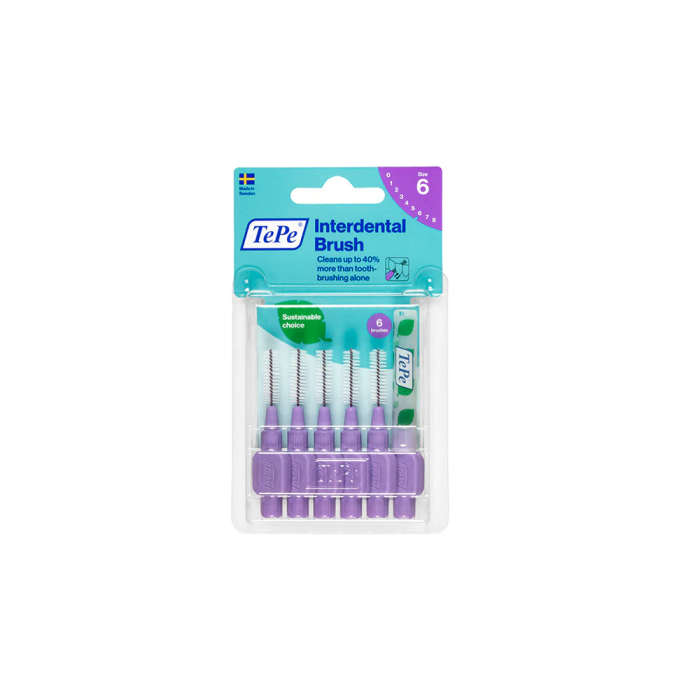 Cepillo Interdental Púrpura 1.1 mm Blister 6 Unidades.