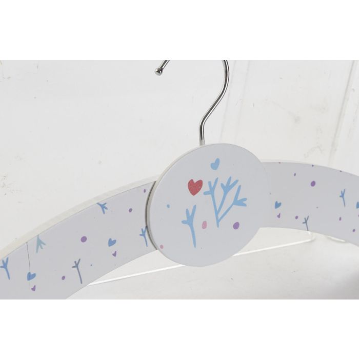 Percha Baby DKD Home Decor Rosa Azul 1.2 x 16 x 35 cm (8 Unidades) 1