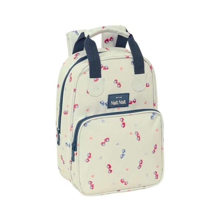 Mochila Escolar Nait Nait Coches Beige 20 x 28 x 8 cm 0 Mochila Escolar Nait Nait Coches Beige 20 x 28 x 8 cm 0