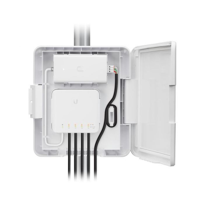 Ubiquiti UniFi Switch Flex Utility USW-Flex Outdoor Weatherproof Enclosure with 60W PoE Adapter for UniFi Switch Flex 6 Ubiquiti UniFi Switch Flex Utility USW-Flex Outdoor Weatherproof Enclosure with 60W PoE Adapter for UniFi Switch Flex 6