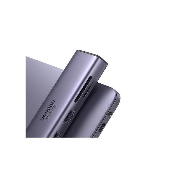 Ugreen 60515 Base para Portátil y Replicador de Puertos Alámbrico Usb 3.2 Gen 1 (3.1 Gen 1) Type-C Gris 6