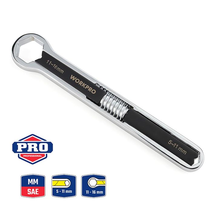Llave ajustable universal 5 - 16 mm, métrica y sae 7 Llave ajustable universal 5 - 16 mm, métrica y sae 7